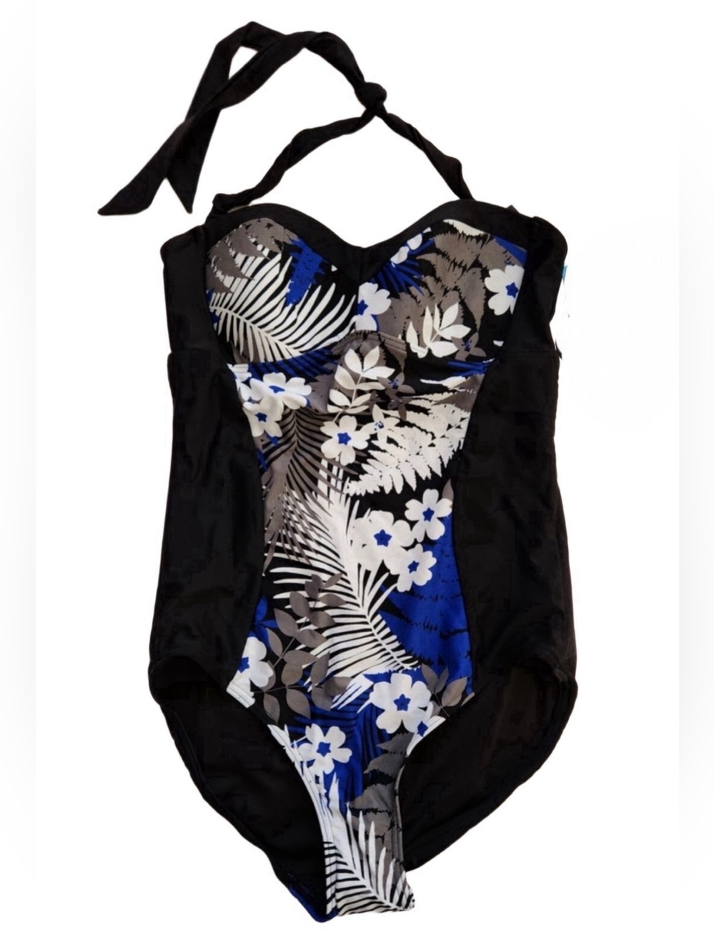 Tropical Escape Women's One Piece Halter Swin suit. SZ: 12.    727